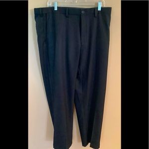Mens haggar black cool 18 pro classic fit pants 38x30 100% polyester
